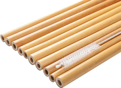 Produktbild von Bambusstrohhalme 10er Set + Reinigungsbürste