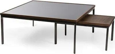 Zdjęcie produktu dla Designerski drewniany stolik kawowy 2x do salonu luksusowe stoliki kawowe nowe meble