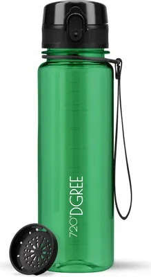 Produktbild von uberBottle crystalClear Trinkflasche mit Sieb 500ml / Forest Green/ 720DGREE