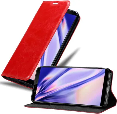 Image de Cadorabo Housse pour Vivo Y71 Housse de protection rouge Etui pour téléphone portable Case Cover Fermeture magnétique