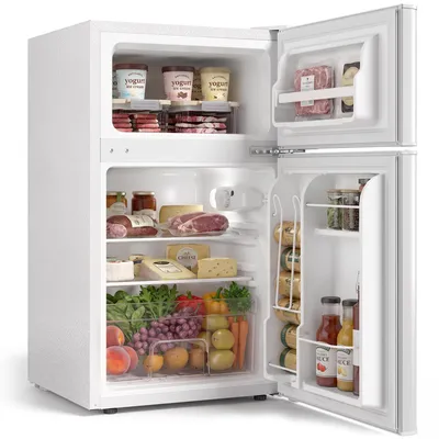 Produktbild von HOMCOM Mini Kühlschrank ca. 90L mit Gefrierfach, Einstellbarem Thermostat, Weiß