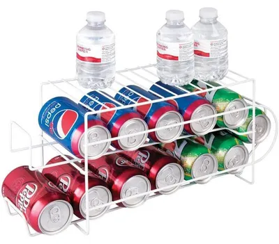 Produktbild von mDesign Küchenorganizer Kühlschrankregal Aufbewahrungsbehälter Weiß Dosenregal