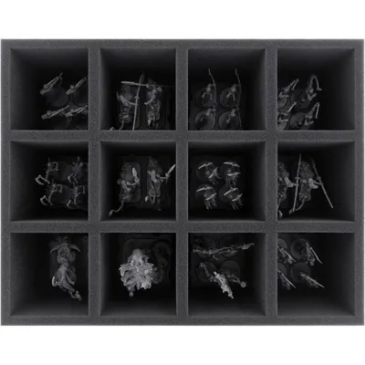 Produktbild von Schaumstoffeinlage für Runewars Miniaturenspiel mit 12 Fächern