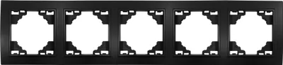 Produktbild von 5-fach Kunststoff Rahmen horizontal QUADRA schwarz