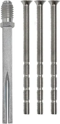 Produktbild von Rollenschraubwechselstift Vierkant 10 Stahl verzinkt/vernickelt M12 und M6