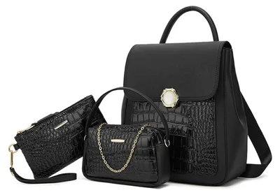 Obrázok produktu pre NICOLE & DORIS, dámsky batoh, malý, elegantný, mestský batoh 3 v 1, batoh a kabelka