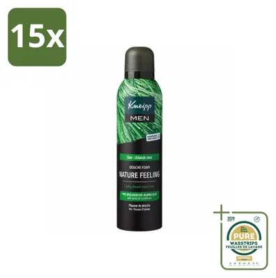 Zdjęcie produktu dla 15 sztuk pianki do kąpieli Kneipp MEN Nature Feeling, zapach jodły, pojemność 200 ml, zestaw ekonomiczny