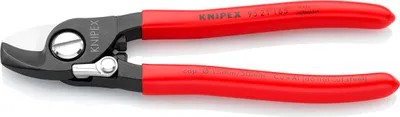 Produktbild von Knipex Kabelschere Länge 165mm mit Öffnungsfeder brüniert Kunststoff-Überzogen - 95 21 165 SB