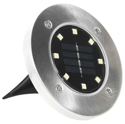 Imagen del producto de vidaXL Lámparas solares para jardín, 8 unidades, LED, luz blanca cálida