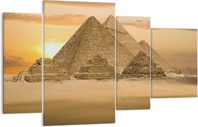 Produktbild von Bild auf Leinwand - Leinwandbild - Pyramide ägypten wüste - 120x70cm - Wand Bild - Wanddeko - Leinwanddruck - Bilder - Kunstdruck - Wanddekoration - Leinwand bilder - Wandkunst - DL120x70-2196