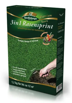 Artikelbild 2 von '3in1 Rasensprint Mantelsaat Premium (1,2 kg)' aus der Kategorie Rasensamen