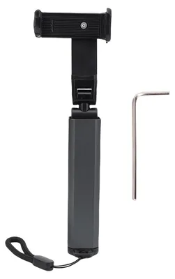Produktbild von Schreibtisch-Clip-Telefonhalter, faltbar, 360 Grad verstellbar, universelle Laufband-Stangen-Klemmhalterung für alle Handys, dunkelgrau