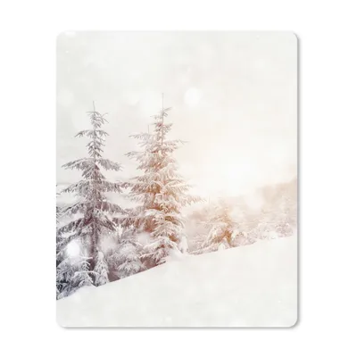 Produktbild von MuchoWow® Mauspad Mousepad Baum - Schnee - Winter 30x40 cm - Mousepads - Maus Mat - Pad - Mausunterlage - Mausmatten