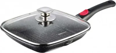 Produktbild von Kinghoff granitová grilovací pánev 28cm, odnímatelná rukojeť 8023