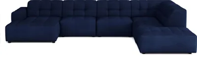Produktbild von Emoebel24 Ecksofa U-form rechts 364x262x70 cm modular Sofa Bergi Dunkelblau