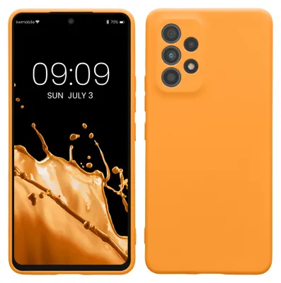 Produktbild von kwmobile Handyhülle für Samsung Galaxy A53 5G Hülle - weiches Handy Silikon Case - Schutzhülle Cover - Fruity Orange