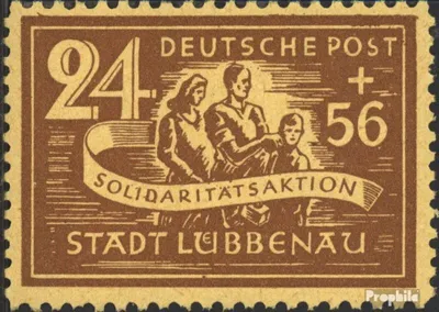 Produktbild von Briefmarken Lübbenau (Spreewald) 1946 Mi 12A postfrisch Solidarität