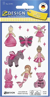 Immagine prodotto di AVERY Zweckform 57391 AVERY Zweckform ZDesign KIDS adesivi di carta, rosa