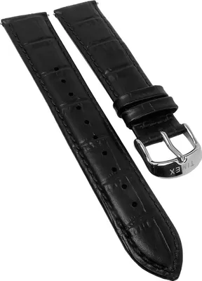 Produktbild von Timex Waterbury Uhrenarmband 20mm schwarz Leder Easy-Click TW2R71700