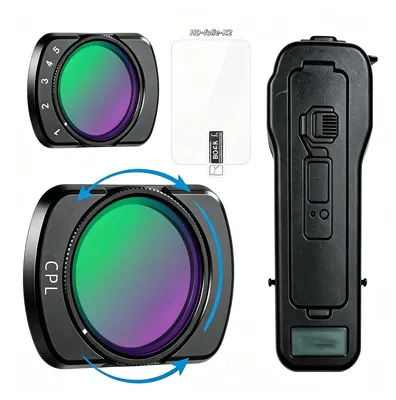 Produktbild von Filterset für DJI Pocket 3/4 mit CPL & variablem ND2-32, magnetisch