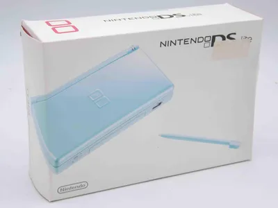 A box for a Nintendo DS Lite handheld console.
