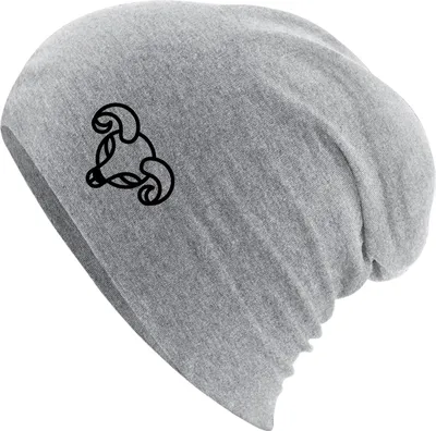 Produktbild von Huuraa Beanie Widder Sternzeichen Symbol Heather Grey One Size Baumwolle und Elasthan Mütze Geschenkidee