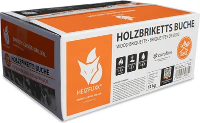 A cardboard box of wood briquettes for grilling.