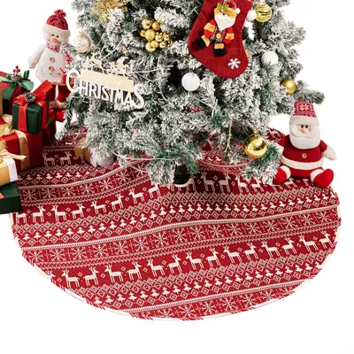 Gestrickter Weihnachtsbaumrock, 48 Zoll/122 cm, Holiday Harmony