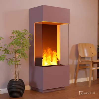 Produktbild von GLOW FIRE Elektrokamin 'Kästner' Multicolor| Wasserdampf Kamin mit OMC 600 inkl. Deluxe Echtholz in weiß | HxBxT: 136x55x40 cm
