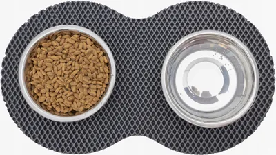Image de Tapis ovale Max-Dywanik pour chien et chat, gris, 37x66 cm