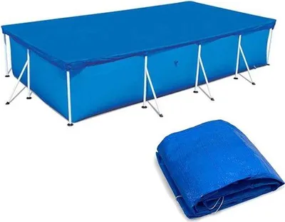 Produktbild von Rechteck-Beckenbeschutzset, Wasserdichter Stoffschutz, Abdeckung für Rechteck-Becken, Rechteck-Beckenvorhang für Schwimmbäder, Abdeckplan for Schwimmbäder (220 x 150 cm)