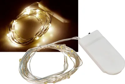 Produktbild von 20er LED Silberdraht Lichterkette, warm-weiß