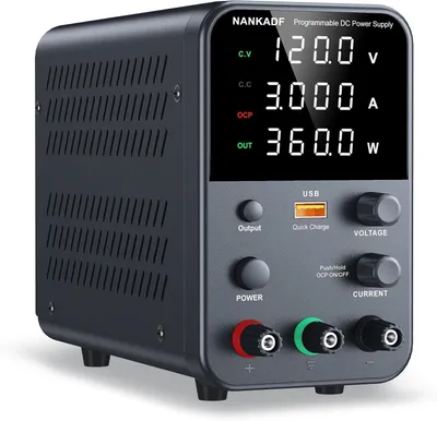 Produktbild von NANKADF Labornetzteil (0–120 V, 0–3 A), einstellbares Gleichstromnetzteil mit 4-stelliger LED-Anzeige