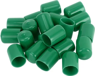 Produktbild von Radmutter Bolzen Zylindrische Form Außenfelgen Reifenmutter Schrauben Staubschutzkappe Abdeckung Mutter Schutz Grün 20 Stücke 21mm PVC