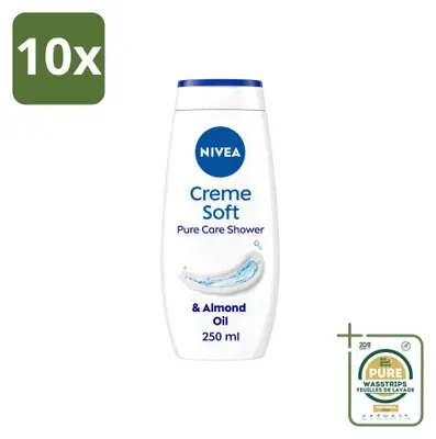 Produktbild von 10 x NIVEA Rich Moisture Soft Duschcreme - 250 ml - Vorratspackung - 10 Stücke