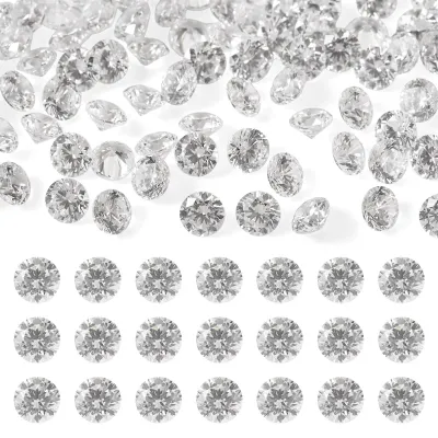 Productafbeelding van Zirkoniumdioxide kralen - Gevatte mini-diamant cabochons - Geschikt voor sieraden maken en nagelkunst - Transparant - 150 stuks - 2,5 mm