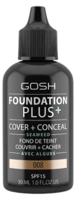 Image de Gosh, Foundation Plus+, Fond de teint, 008, Miel, SPF15, 30 ml