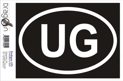Produktbild von Aufkleber / Autoaufkleber - JDM / Die cut / Auto / OEM - Uganda UG - 160x110mm gold - Heckscheibe / Heckscheibenaufkleber