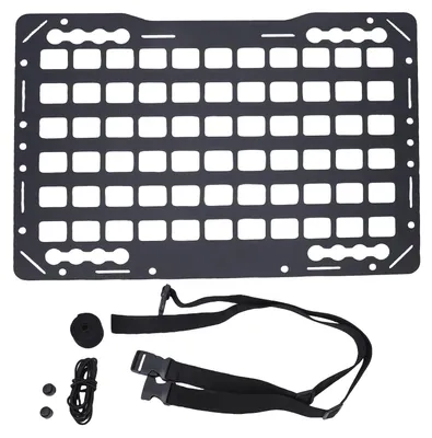 Immagine prodotto di Pianale di carico per autocarri, pannello MOLLE, alluminio, 47 x 33 x 0,1 cm, sistema di stivaggio per il carico, organizer, portautensili per berline, SUV, pick-up, autocarri, camper
