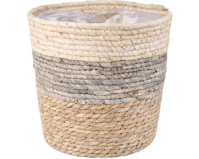Obrázek produktu pro Obal na květináč Ø 26 x 24 cm přírodní šedý