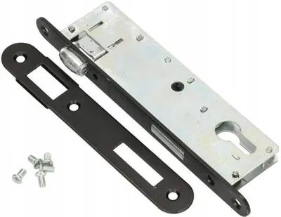 Produktbild von Schmales Einsteckschloss 72/34 Rolle, mit Falle JANIA Z223, schwarzer Lack