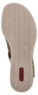 Produktbild von Rieker Damen Sandale Hochfront Plateau mit Zick Zack Muster 69472, Größe:40 EU, Farbe:Beige