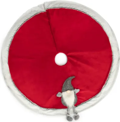 Produktbild von COM-FOUR® Premium Weihnachtsbaumdecke zum Schutz vor Tannennadeln - runde Christbaumdecke für den Weihnachtsbaum - Unterlage mit Weihnachtswichtel