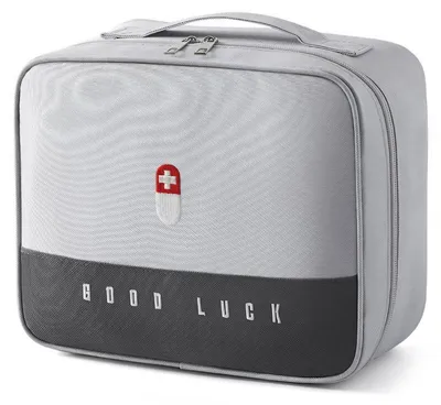 Productafbeelding van Reisapotheek tas, grijs, 25x20x13,5 cm, gemaakt van Oxford-stof