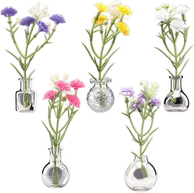 Produktbild von Kühlschrankmagnet 5 Stück, 3D Vase, buntes Design, für Küche