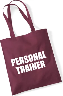 Produktbild von Huuraa Jutebeutel Personal Trainer Training 10 Liter Burgundy Baumwolle Tasche Geschenkidee