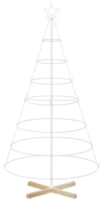 Image de vidaXL Décoration de Noël KUOPIO, 180 cm, acier, blanc
