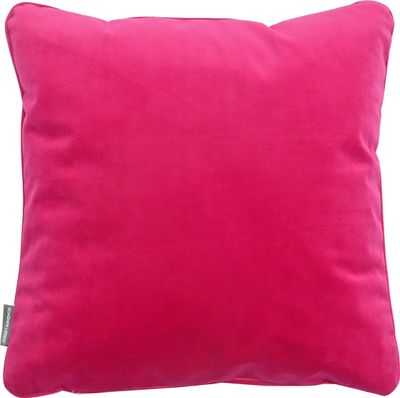 Samtkissen Keder und Federfüllung pink 50x50cm