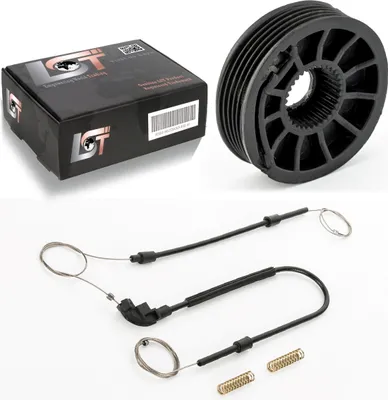 Produktbild von Fensterheber Reparatursatz Set Seilzug Rolle VR für MERCEDES ATEGO AXOR 98-04