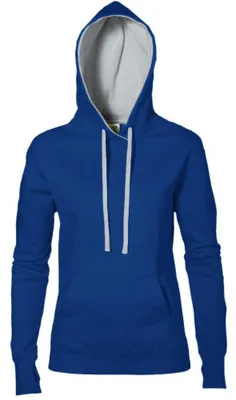 Produktbild von SG Contrast Damen Pullover mit Kapuze FK1392 (XL) (Königsblau/Hellgrau)